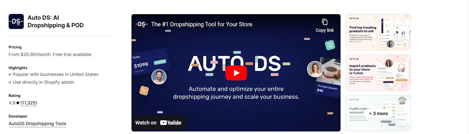 Auto DS: AI Dropshipping & POD